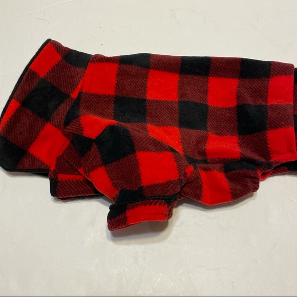 target dog sz small  one piece sweater  red plaid - Picture 2 of 10